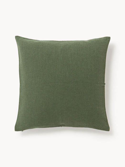Terre Handwoven Cushion Cover with Decorative Seam