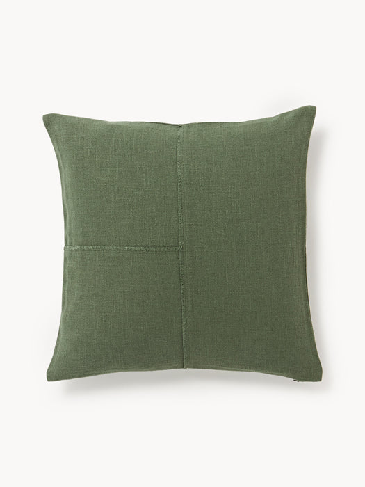 Handwoven Cushion Cover Terre with Decorative Seam