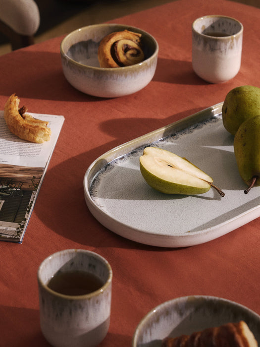 Handmade Serving Plate Danza with Reactive Glaze