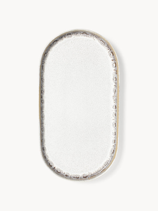 Handmade Serving Plate Danza with Reactive Glaze