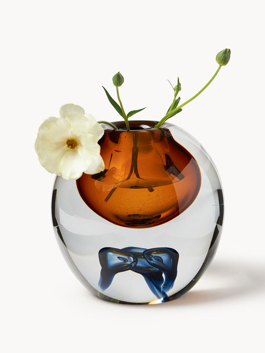 Tyron Mouth-Blown Glass Vase, H 17 cm