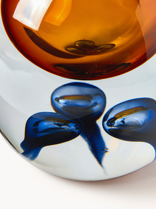 Tyron Mouth-Blown Glass Vase, H 17 cm