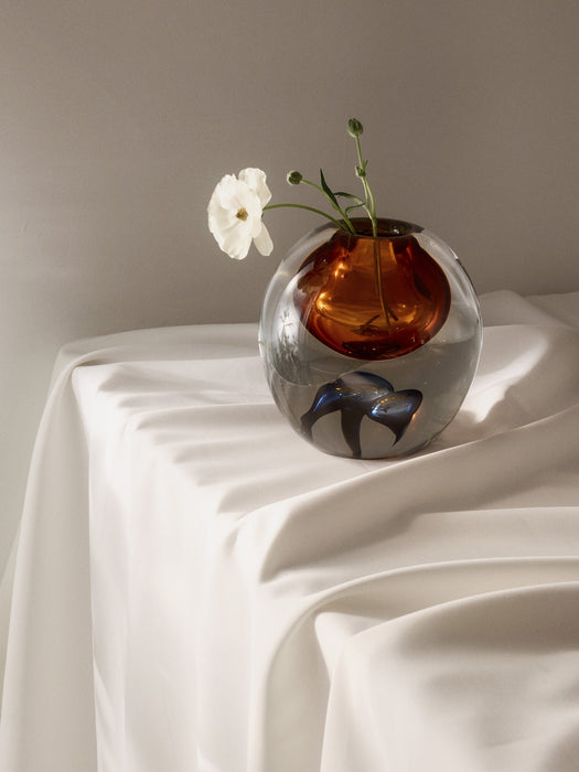 Tyron Mouth-Blown Glass Vase, H 17 cm