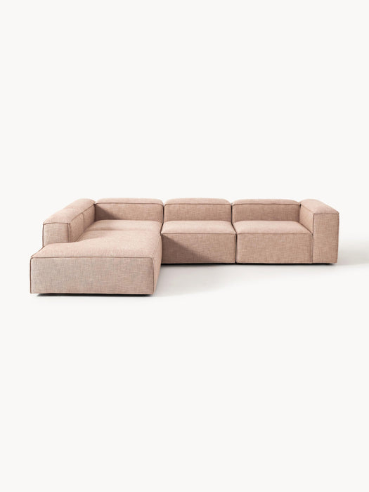 Lennon Linen Blend Modular Corner Sofa (4-seater)