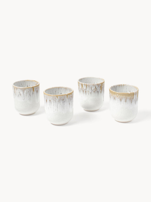 Danza Handmade Cups with Reactive Glaze, Set of 4