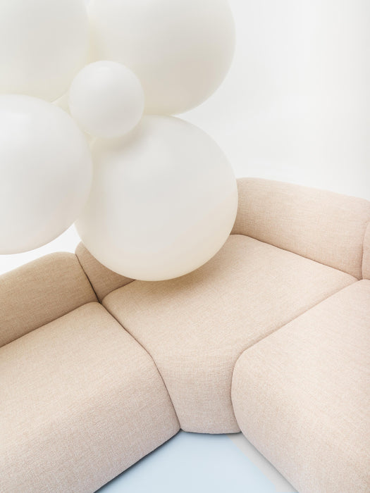 Modular Boucl Corner Sofa Wolke 4-seater