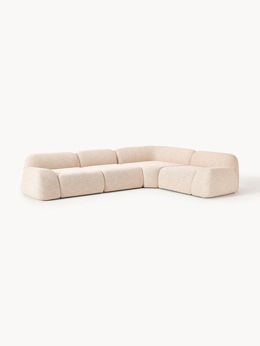 Modular Boucl Corner Sofa Wolke 4-seater
