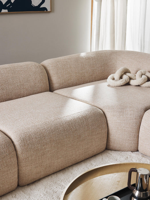 Modular Boucl Corner Sofa Wolke 4-seater