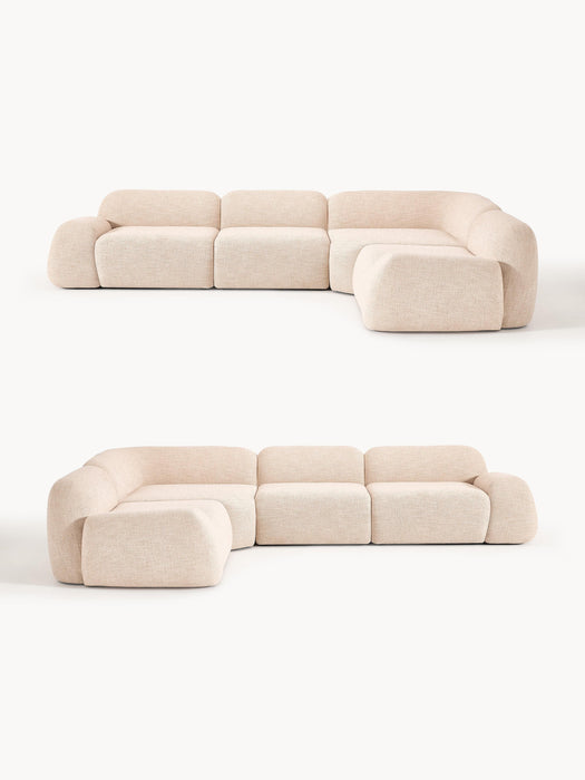 Modular Boucl Corner Sofa Wolke 4-seater