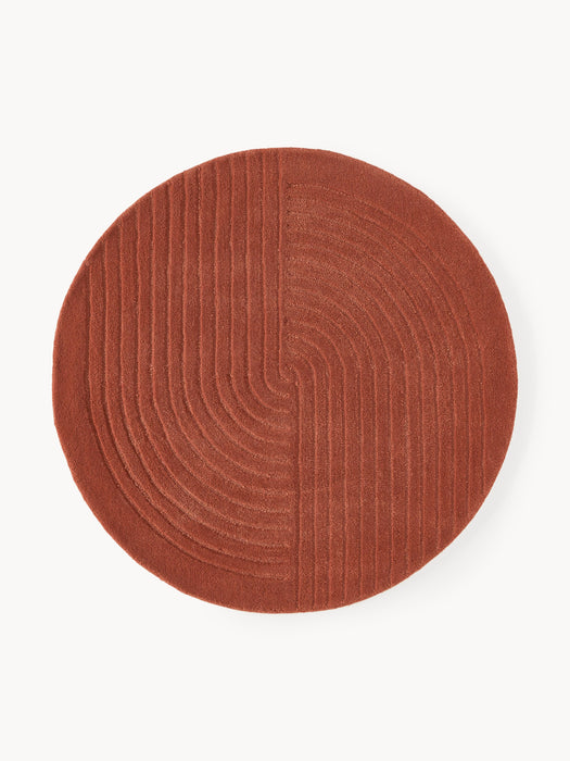 Round Hand-Tufted Wool Rug Mason