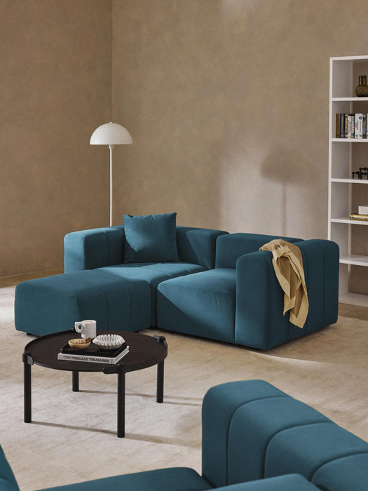 Modular Velvet Sofa Lena 2-seater with Ottoman leftright