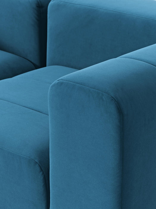 Modular Velvet Sofa Lena 2-seater with Ottoman leftright