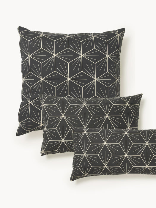 Reversible Cotton Pillowcase Ilda with Geometric Print