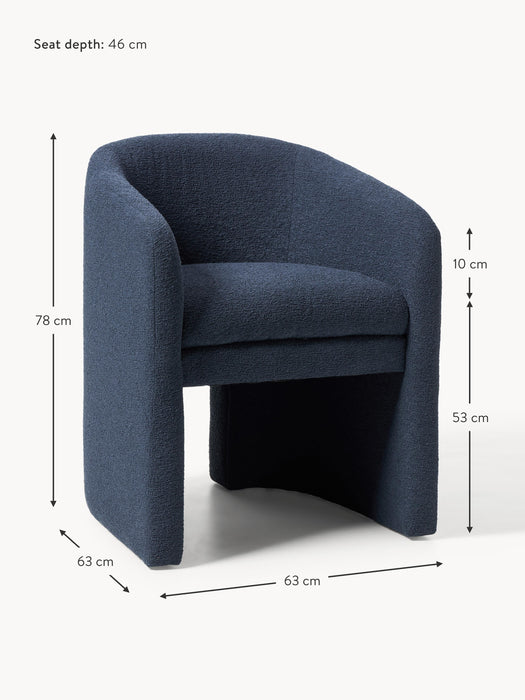 Boucl Dining Chair Mairo with Armrests