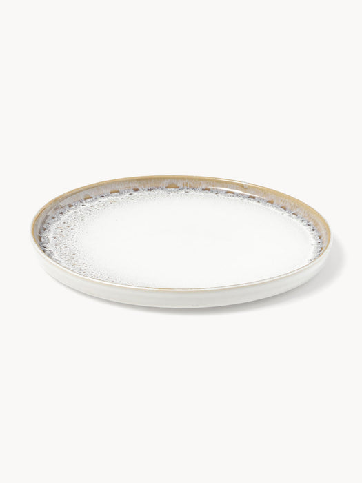 Danza Handmade Dinner Plates with Reactive Glaze, Set of 4
