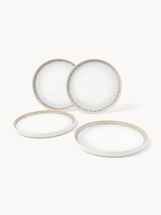 Danza Handmade Dinner Plates with Reactive Glaze, Set of 4