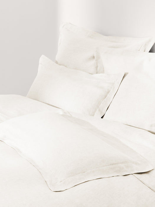 Linen Duvet Cover Linna with Oxford Border