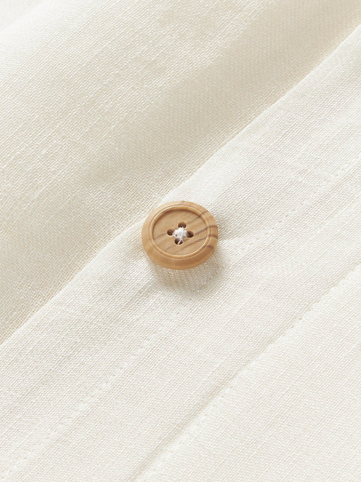 Linna Linen Duvet Cover with Oxford Border