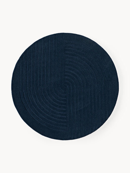 Round Hand-Tufted Wool Rug Mason