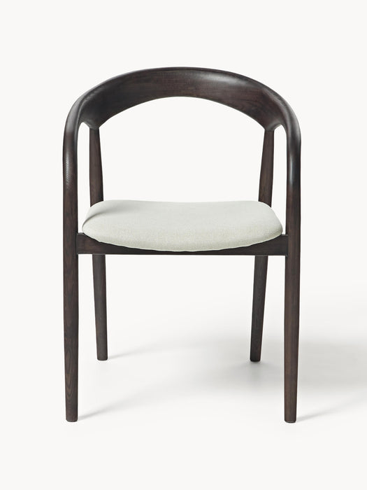 Ash Wood Dining Chair Camille with Seat Cushion