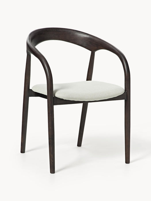 Camille Ash Wood Dining Chair with Seat Cushion