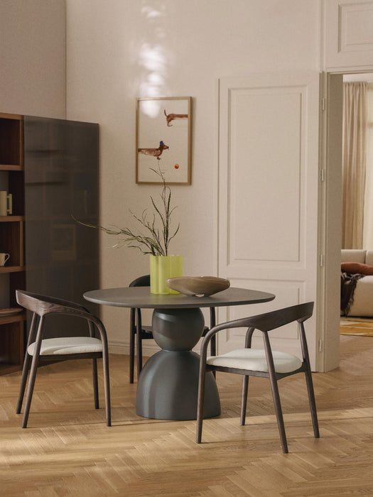 Camille Ash Wood Dining Chair with Seat Cushion