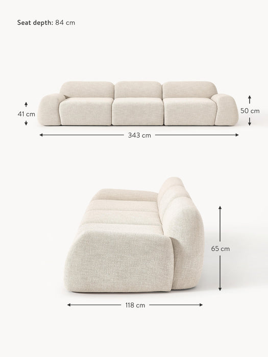 Modular Boucl Sofa Wolke 4-seater