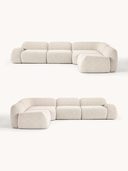 Modular Boucl Corner Sofa Wolke 4-seater