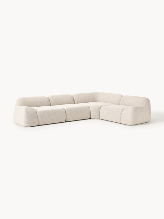 Modular Boucl Corner Sofa Wolke 4-seater