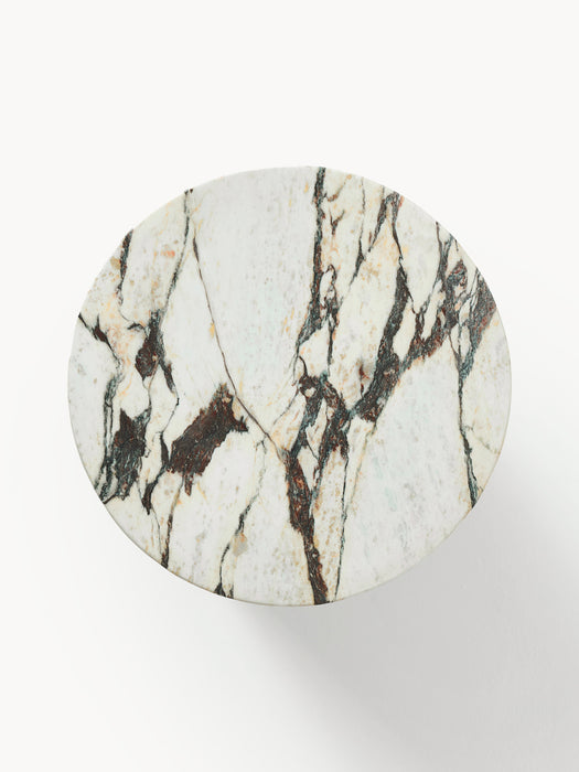 Round Calacatta Viola Marble Side Table Marisa