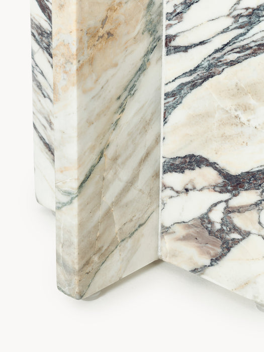 Round Calacatta Viola Marble Side Table Marisa