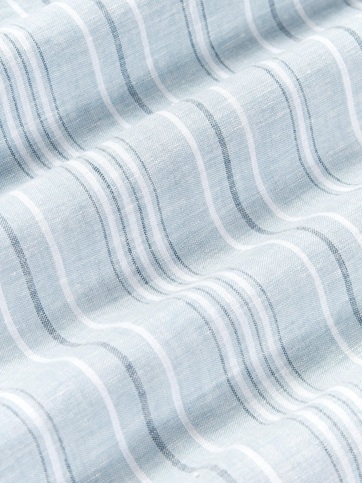 Washed Linen Bed Sheet Telma with Stripes