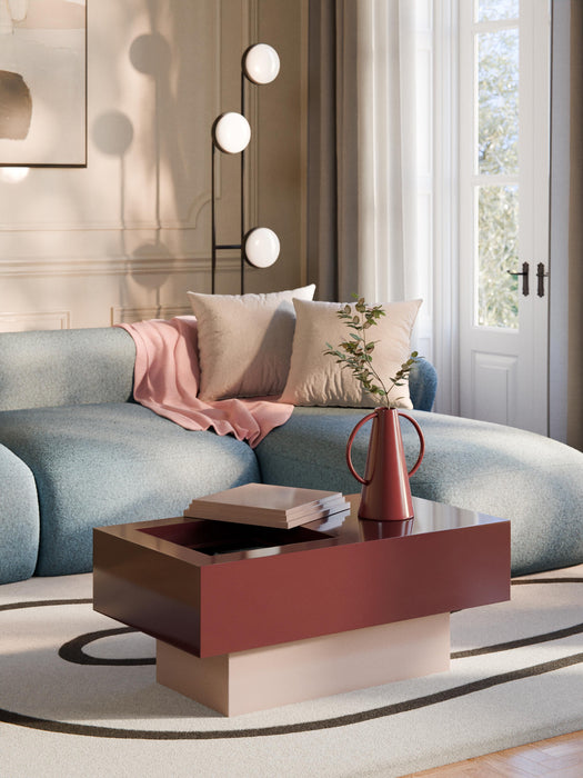 Rectangular Coffee Table Alessa with Storage Space
