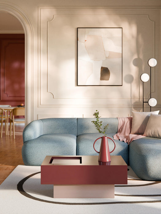 Rectangular Coffee Table Alessa with Storage Space