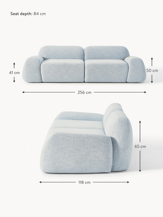 Modular Boucl Sofa Wolke 3-seater