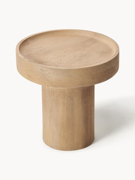 Round Mango Wood Side Table Benno