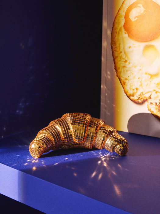 Glittering Decorative Object Disco Croissant
