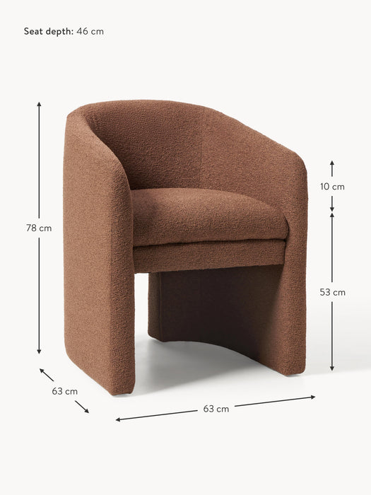 Boucl Dining Chair Mairo with Armrests
