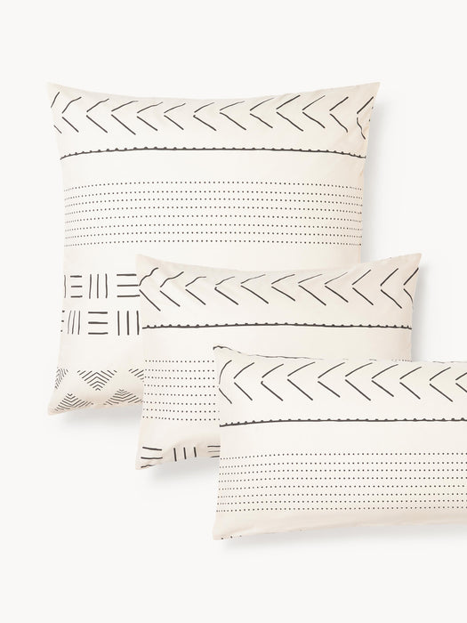 Cotton Percale Pillowcase Kohana with Boho Pattern