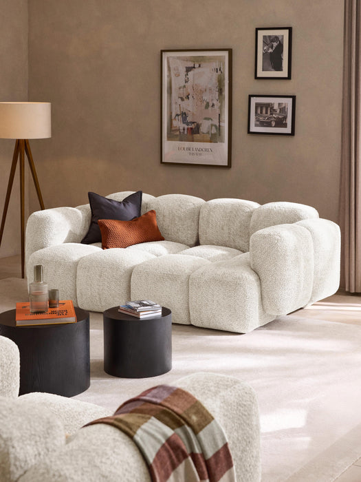 Modular Teddy-Boucl Sofa Tayla 2-seater