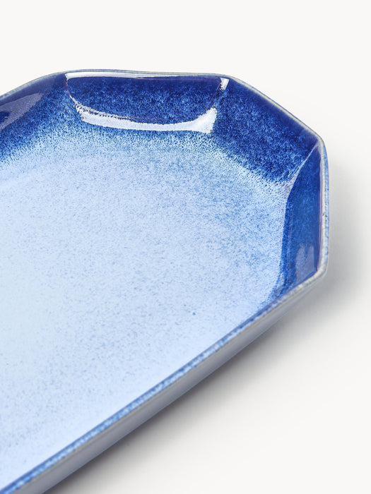 Handmade Serving Plate Vinci with Reactive Glaze