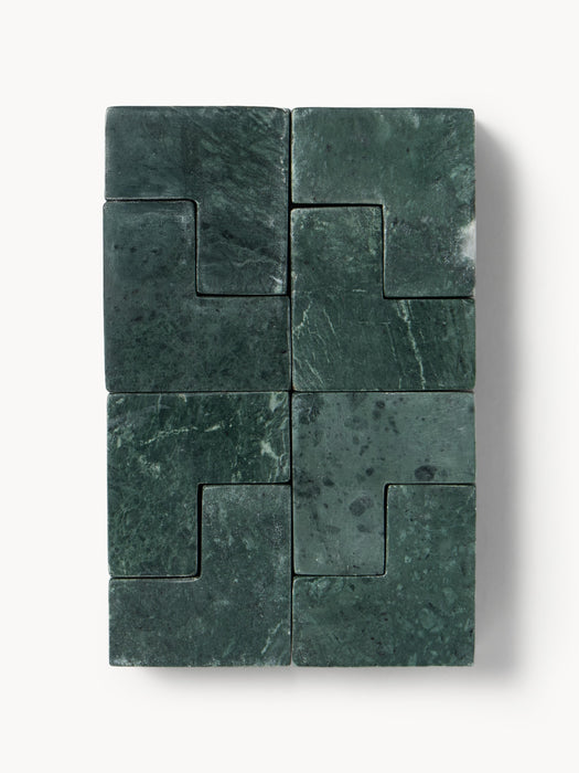 Decorative Marble and Walnut Wood Object Mauricio