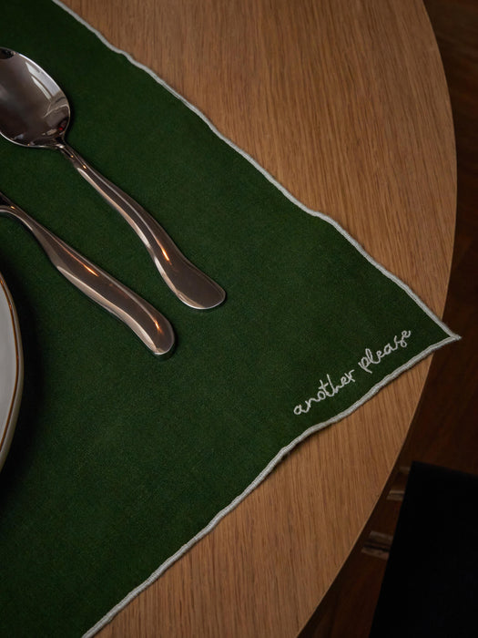 Embroidered Linen Placemats Cosmo Set of 4