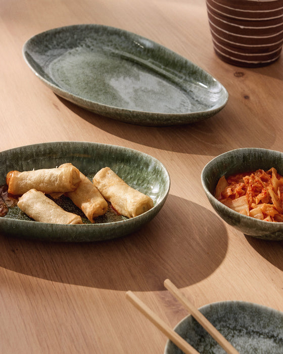 Handmade Organic Shaped Serving Plates Macey Set of 2