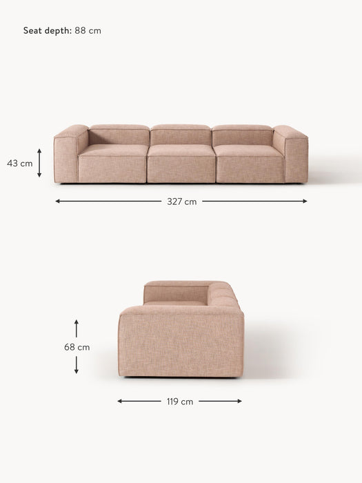 Linen Blend Modular Sofa Lennon 4-seater