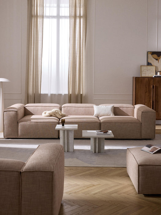 Linen Blend Modular Sofa Lennon 4-seater