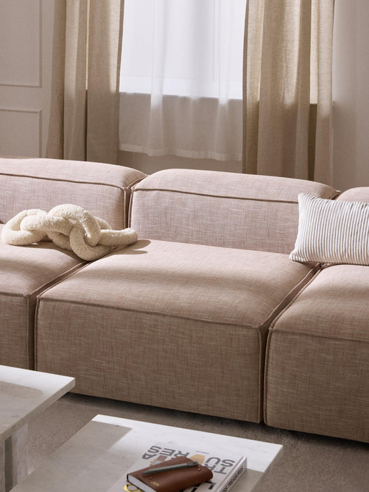 Linen Blend Modular Sofa Lennon 4-seater