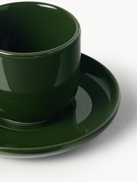 Porcelain Espresso Cups Nessa with Saucers Set of 4