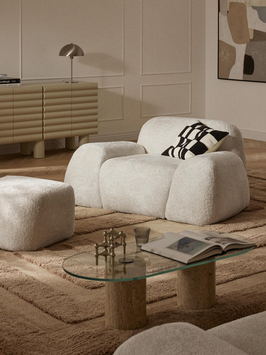 Wolke Teddy-BouclÃ© Lounge Chair
