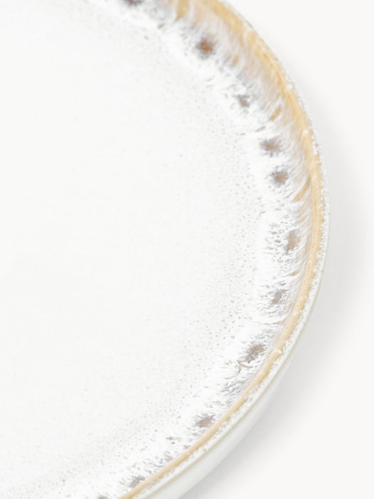 Danza Handmade Breakfast Plates with Reactive Glaze, Set of 4